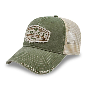 UPSCALE UNSTRUCTURED TRUCKER, FRAYED PATCH
