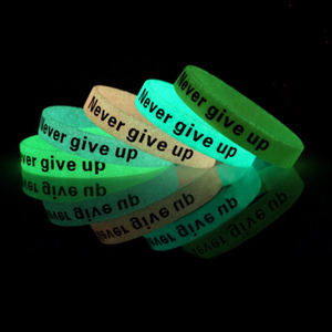 GLOW IN THE DARK SILICONE BAND, .5