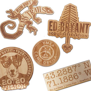 WOODEN STICKER DECALS, 3